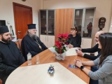 ОБЛАСТНИЯТ УПРАВИТЕЛ, НАДЯ ДОНКИНСКА ПОСРЕЩНА НЕГОВО  ВИСОКОПРЕОСВЕЩЕНСТВО ВРАЧАНСКИ МИТРОПОЛИТ ГРИГОРИЙ В ОБЛАСТНА АДМИНИСТРАЦИЯ      ВРАЦА