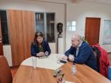 ОБЛАСТНИЯТ УПРАВИТЕЛ НАДЯ ДОНКИНСКА ПРОВЕДЕ СРЕЩА С ХРИСТО ПАВЛОВ,  ДИРЕКТОР  СИНФОНИЕТА ВРАЦА