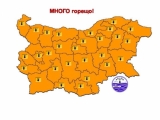 Оранжев код за високи температури от 34° до 41° за цялата страна